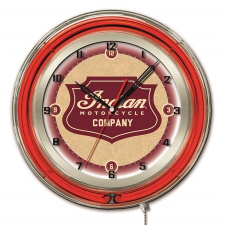 Holland Bar Stool Co Indian Motorcycle Double Neon 19" Clock Clk19Indn-Sh